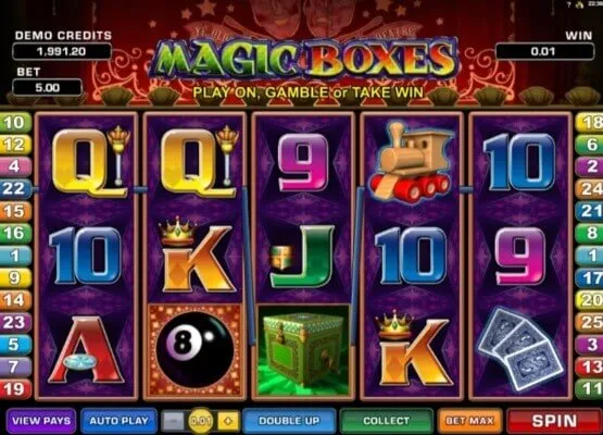 slot logo Игровой автомат Magic Boxes